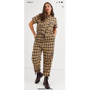Daisy street plus size checker jumpsuit